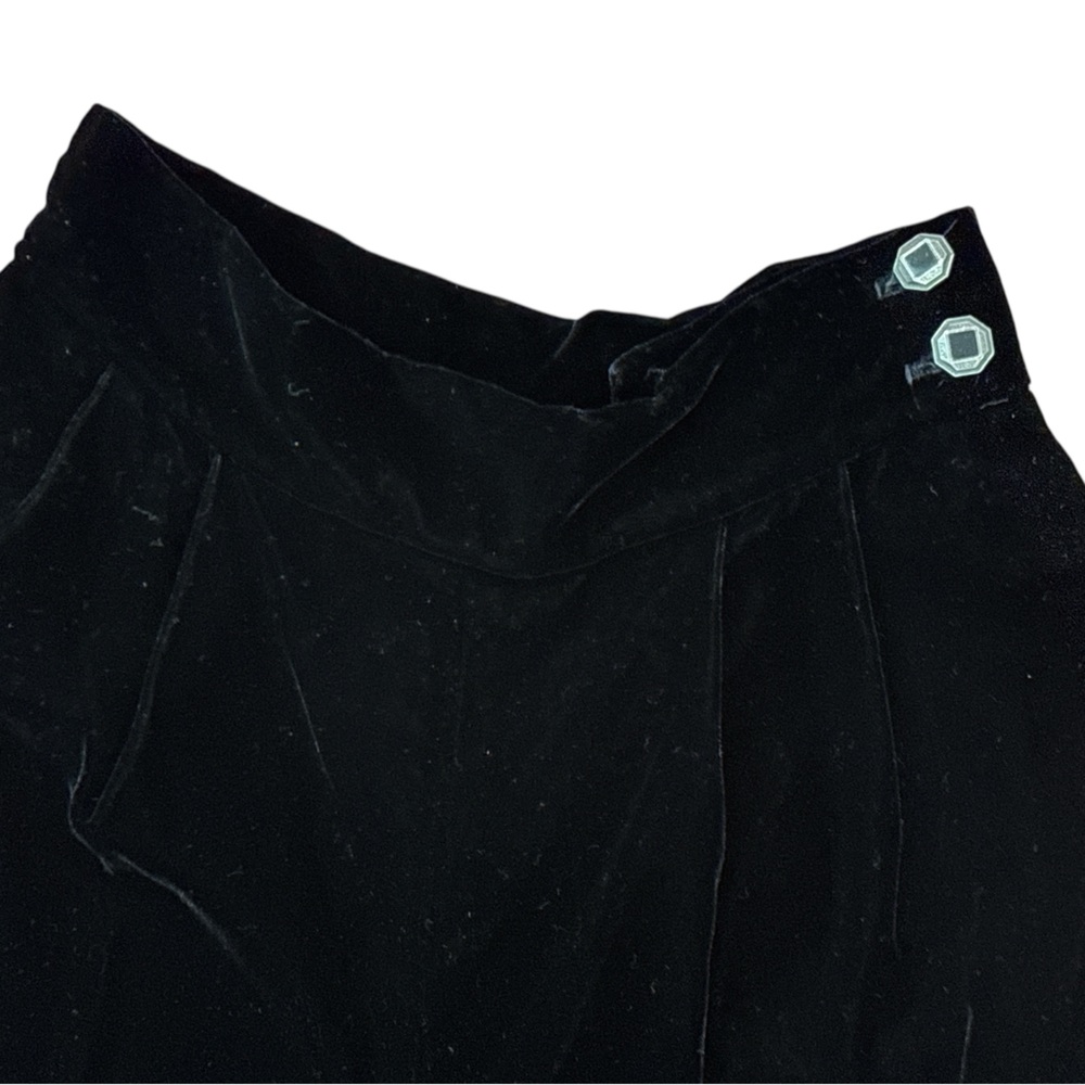 90 TALBOTS VELVET BLACK HIGH WAIST STRAIGHT LEG PANTS ELEGANT EVENING WEAR SZ 4P - Picture 5 of 7